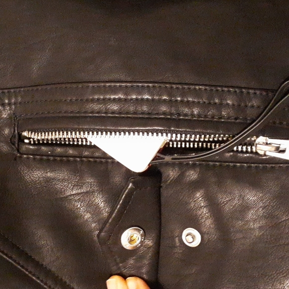 topshop faux leather motorcycle jacket - Picture 4 of 6